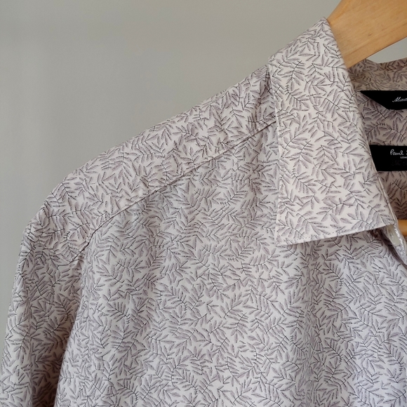 Paul Smith London Button Down Dress Shirt Size 16 1/2 Byard Trim Fit - Picture 7 of 16